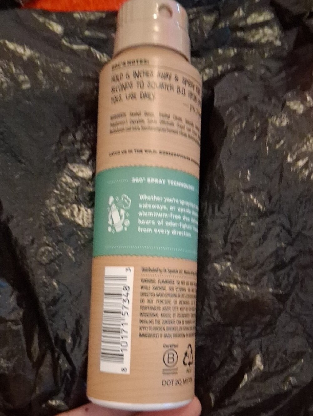 Dr. Squatch Odor Squatching Spray Deo - Rainforest Rapids (Beige & Teal) - Picture 2 of 2